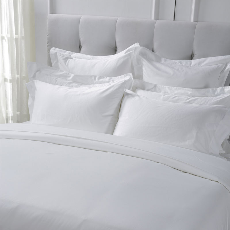 Bông trắng tinh khiết T330 Satin Plain Hotel Vải vải lanh Dệt Set