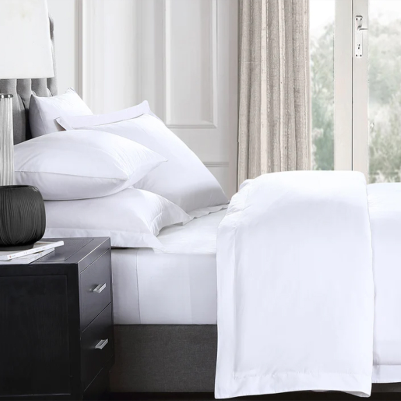 Cotton trắng đồng bằng dệt 233 chủ đề đếm quần áo giường khách sạn