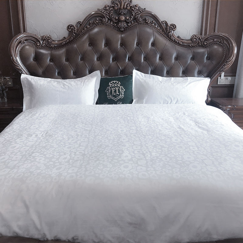 Bộ đồ giường Jacquard Jacquard T300 Cotton Pure White T300