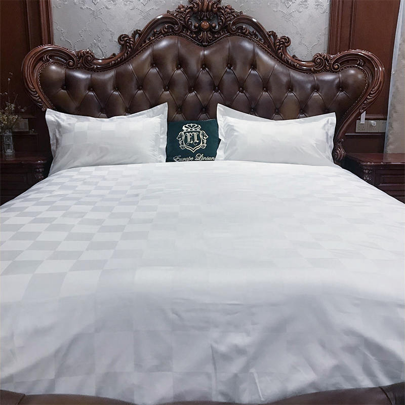 Cotton Cotton White Sateen DOBBY Check SECED BED SETS SETS SETS