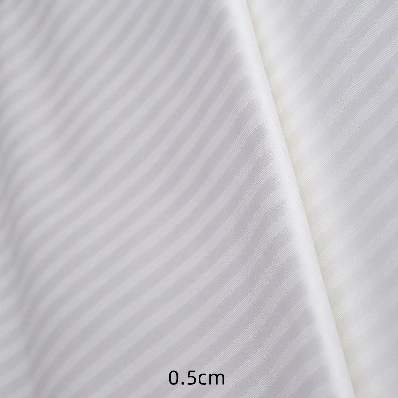 CVC Polycotton White T250 Hotel Stripe Bedding Fabress