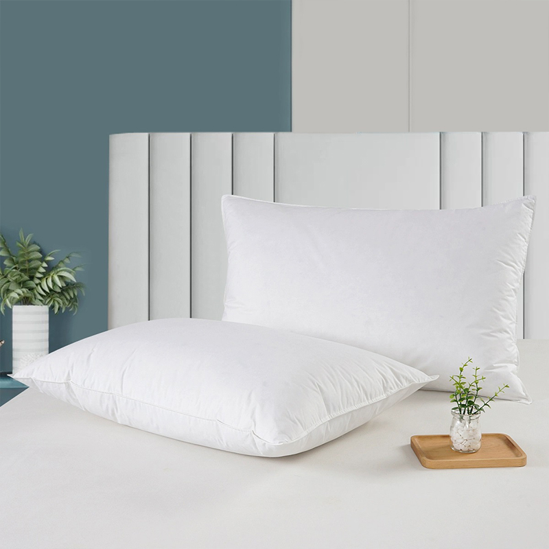 Bông 233t vỏ 50% vịt trắng xuống gối cho khách sạn