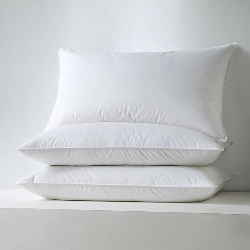 Bông 233t vỏ 50% vịt trắng xuống gối cho khách sạn