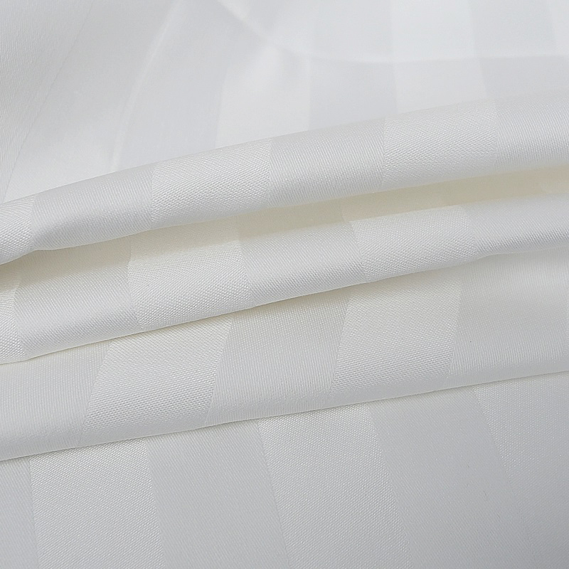 50% cotton 50% polyester 250tc satin sọc sọc trắng giường khách sạn cung cấp 50% cotton 50% polyester 250tc satin sọc sọc trắng giường khách sạn cung cấp
