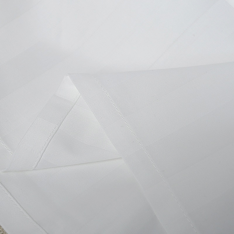 50% cotton 50% polyester 250tc satin sọc sọc trắng giường khách sạn cung cấp 50% cotton 50% polyester 250tc satin sọc sọc trắng giường khách sạn cung cấp