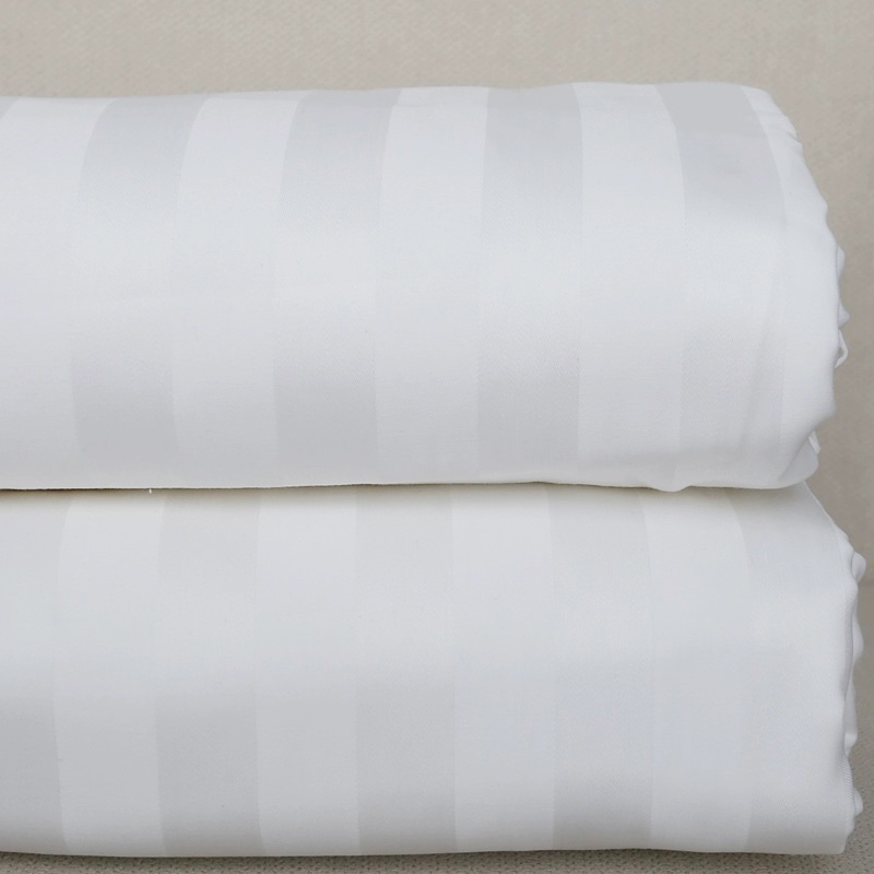 50% cotton 50% polyester 250tc satin sọc sọc trắng giường khách sạn cung cấp 50% cotton 50% polyester 250tc satin sọc sọc trắng giường khách sạn cung cấp