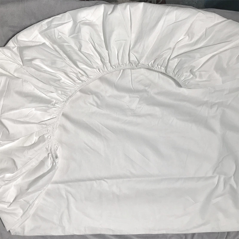 Deluxe 100 Cotton Cotton White Sateen 400T Khách sạn được trang bị Tấm giường được trang bị