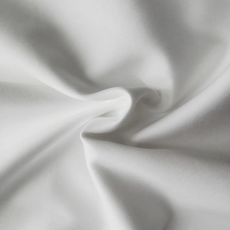Cotton cotton 60S 300T plain sateen white khách sạn vải lanh